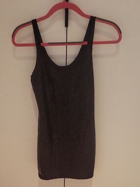 Armani Exchange Black Sequin Tank Dress